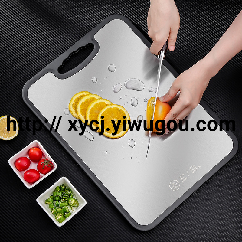 Stainless steel 304 thickened cutting board, antibacterial classified chopping board, kitchen dough kneading table, children's complementary food table, classified plastic cutting board Application Scenario