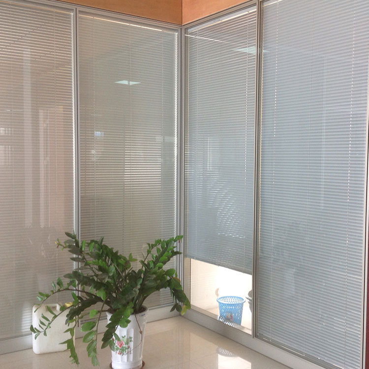Factory direct sales of hollow partition glass, remote control central control blinds, study and office shading built-in blinds