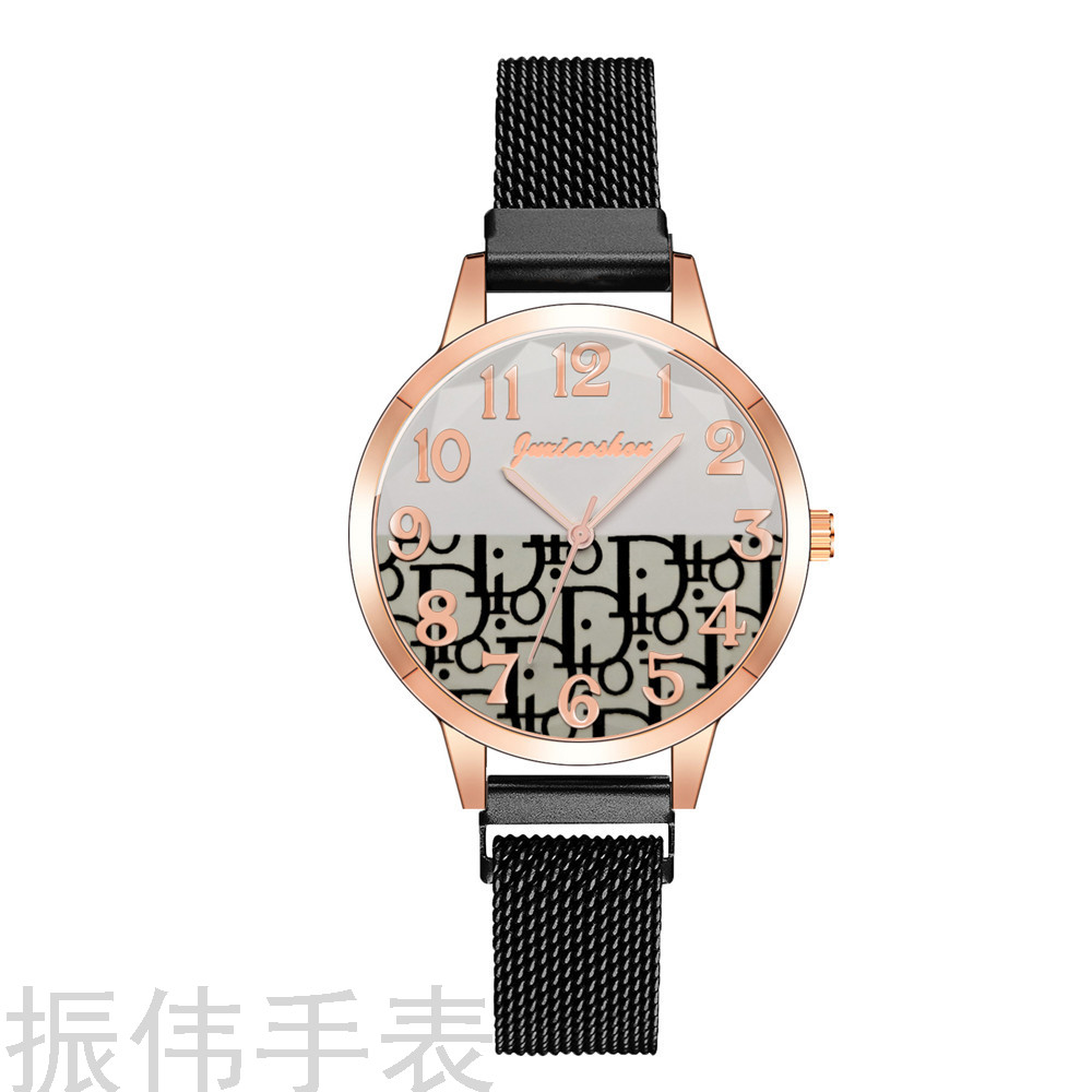 Reloj de mujer patchwork escala digital reloj de mujer reloj de cuarzo DIO crash color reloj de mujer en stock al por mayor details Picture