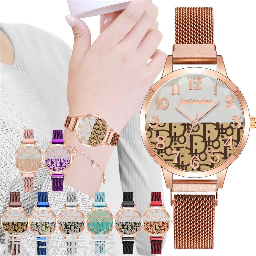 Reloj de mujer patchwork escala digital reloj de mujer reloj de cuarzo DIO crash color reloj de mujer en stock al por mayor