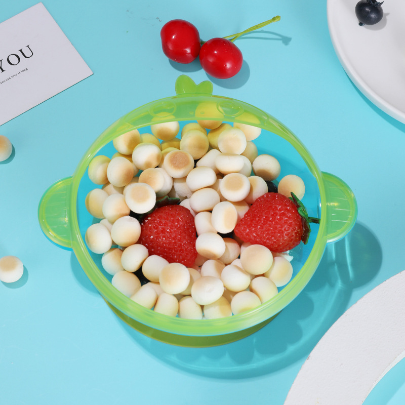 New children's suction cup bowl, baby tableware, cartoon monkey shape, baby rice bowl and complementary food bowl can rotate Application Scenario