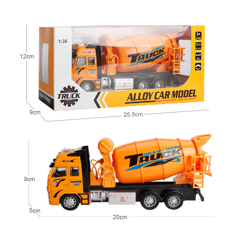 Children's large-sized simulation alloy rebound engineering vehicle, fire engine, sanitation vehicle, excavator model, boys' toy car model Item Picture