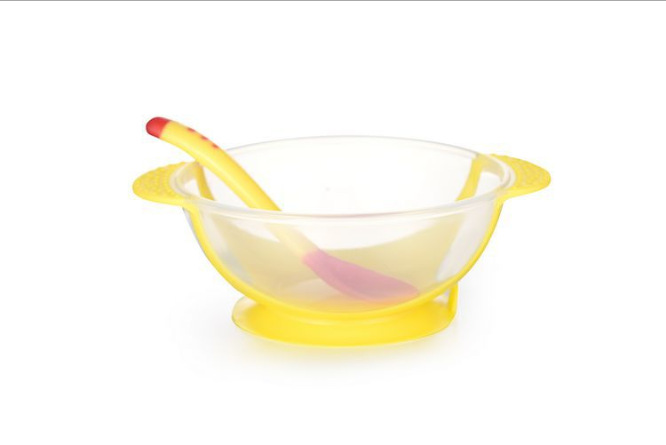 Wholesale of baby and children's feeding tableware sets from source factory, including baby suction cups, bowls, temperature-sensing spoons and double-ear bowls Specification image