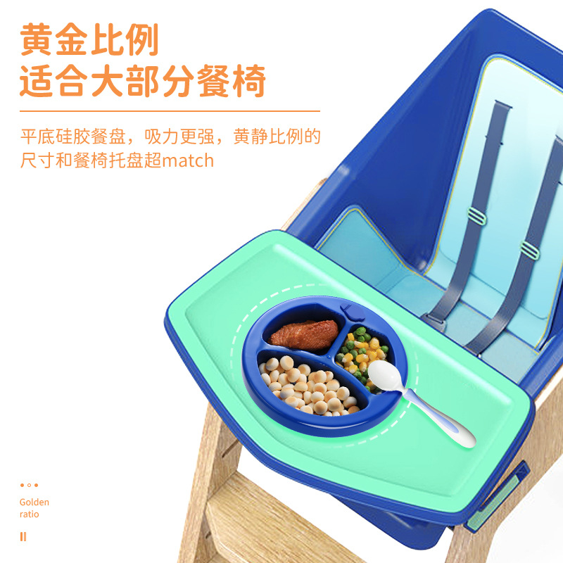 Baby water preservation bowl with suction cup divider plate Children's auxiliary food bowl Infant tableware suction cup bowl Item Picture