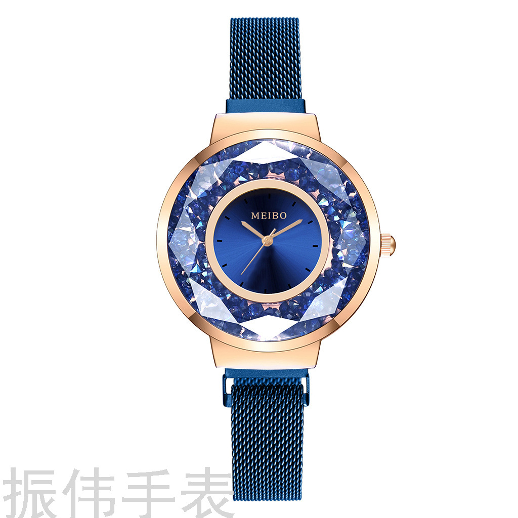 MEIBO brand fashionable alloy magnetic clasp strap sand quartz watch, simple and versatile Application Scenario