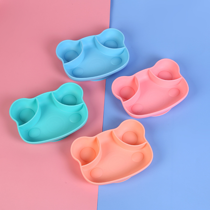 Baby silica gel plate, suction cup, baby food bowl, baby food bowl, baby food bowl, baby food bowl, frog baby products