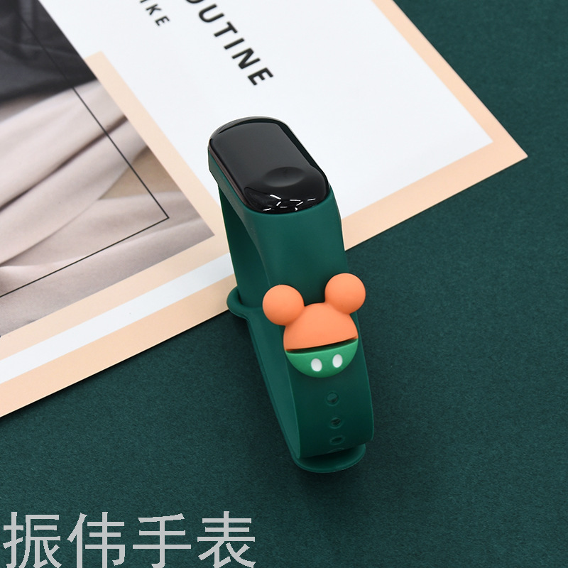 Cartoon watch, LED sports waterproof touch screen control, silicone jelly bracelet, doll, electronic watch Specification image