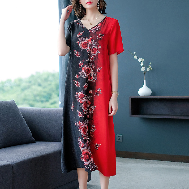 大码连衣裙实物图