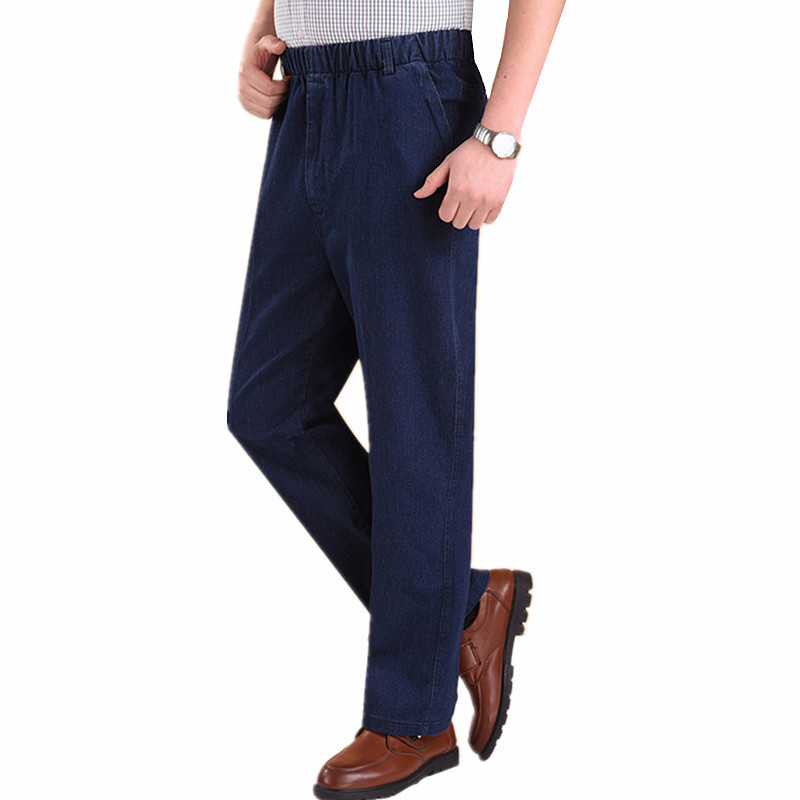 The 2021 autumn/Winter new collection of loose straight-leg jeans for middle-aged and elderly men in Chinese red is directly supplied by the manufacturer Item Picture