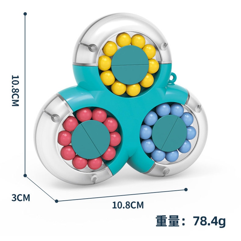 Wholesale of cross-border rotating triangular magic bean ball bearings, creative fidget gyroscope, magic plate, educational children's toys and gifts details Picture
