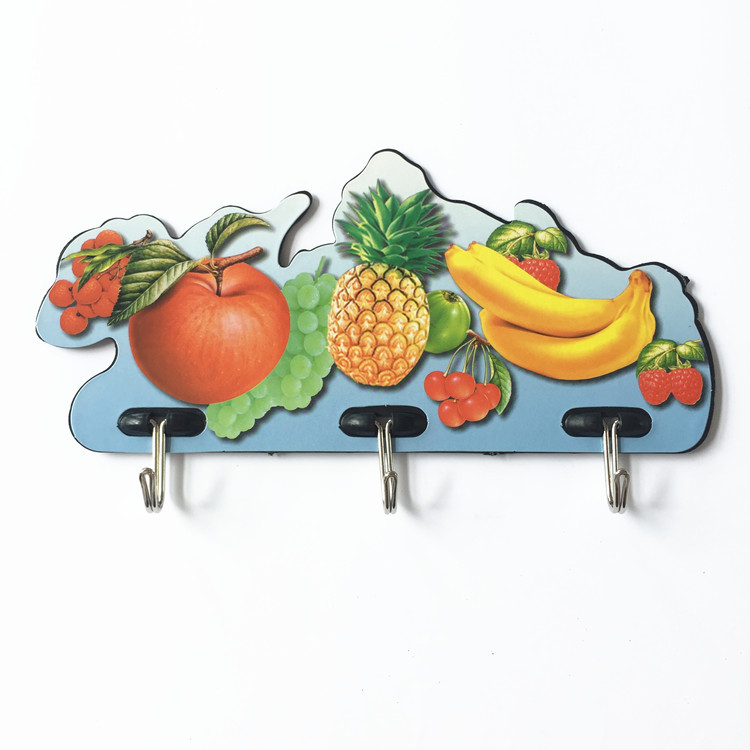 The manufacturer supplies plastic hooks with novel fruit patterns, door rear hooks, and strong, seamless adhesive hooks details Picture