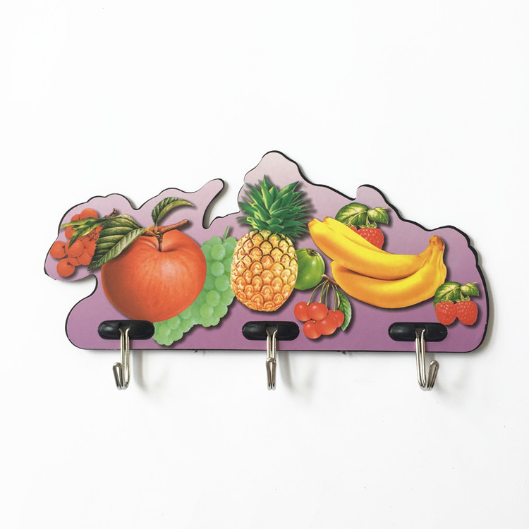 The manufacturer supplies plastic hooks with novel fruit patterns, door rear hooks, and strong, seamless adhesive hooks Specification image