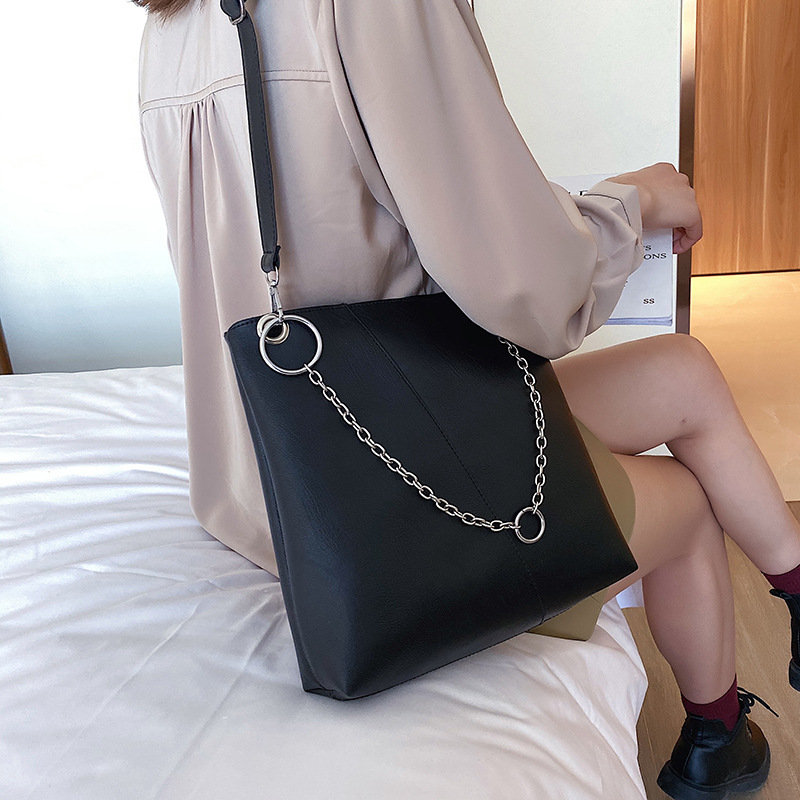 包包秋冬大容量单肩包女2019新款潮时尚斜挎包潮流托特大包