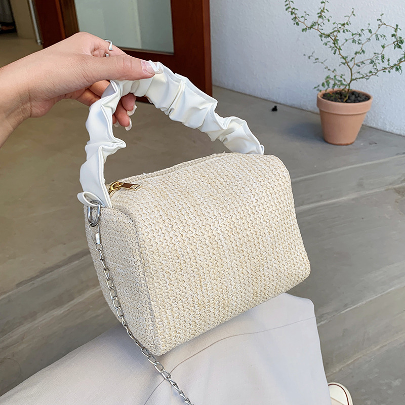 2021 new bag straw bag rabbit bear decorative bag crossbody bag beautiful girl cute bag girl