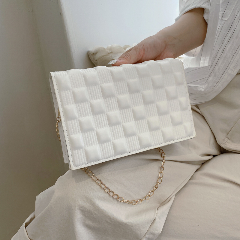 网红手提包包2021新款时尚单肩女包休闲感洋气斜挎简约ins链条包