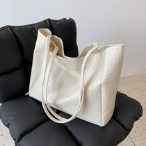 Big bag female 2021 new soft leather shoulder bag Fashion large capacity handbag simple female bag student schoolbag female