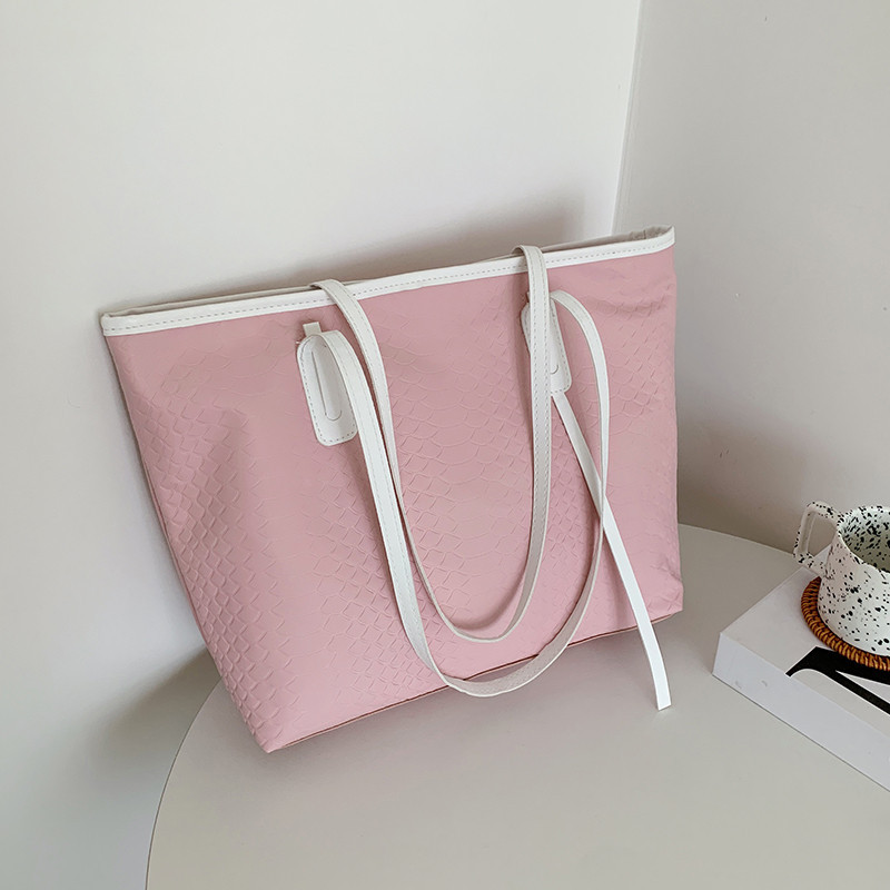 French simple foreign style leisure scarf large capacity Tote bag women 2021 new fashion hand canvas shoulder bag women