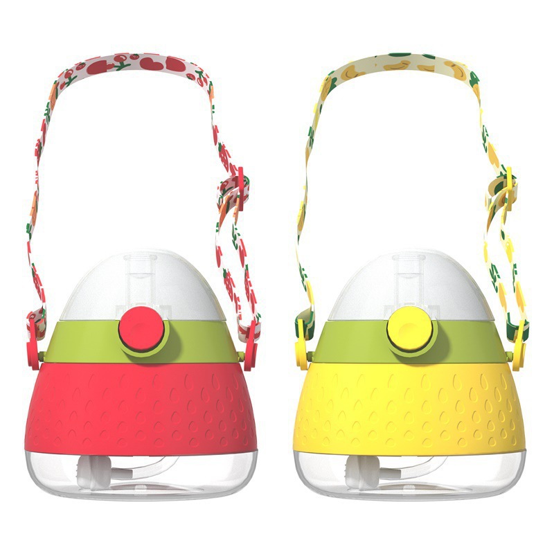 小淘气Tritan食品材质婴儿吸管杯宝宝学饮杯带手柄特丽透水杯