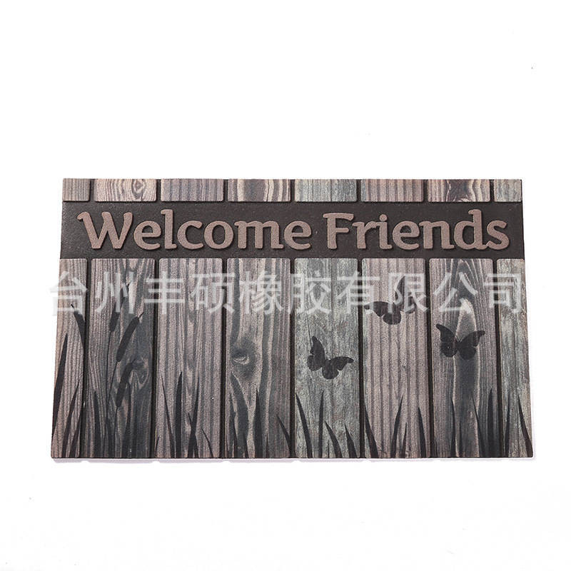 Factory direct sales of European-style outdoor foyer villa floor MATS, rubber flocked floor MATS that are not easy to break and dust-proof floor MATS Item Picture