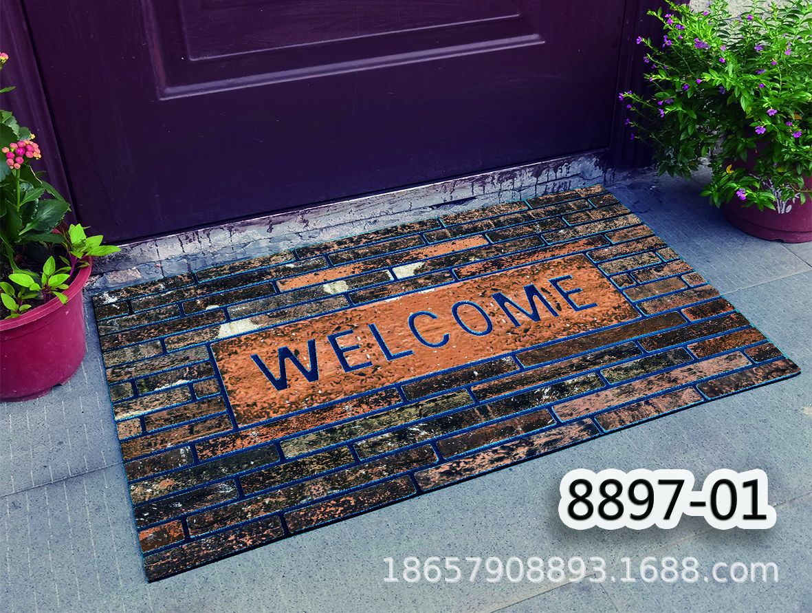 Cross-border Europe and the United States flocking MATS rubber floor MATS MATS door MATS non-slip mat manufacturers wholesale