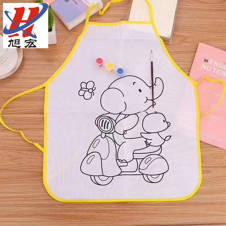 Blank drawing apron for children's handmade diy graffiti kindergarten educational coloring art creative making materials kit