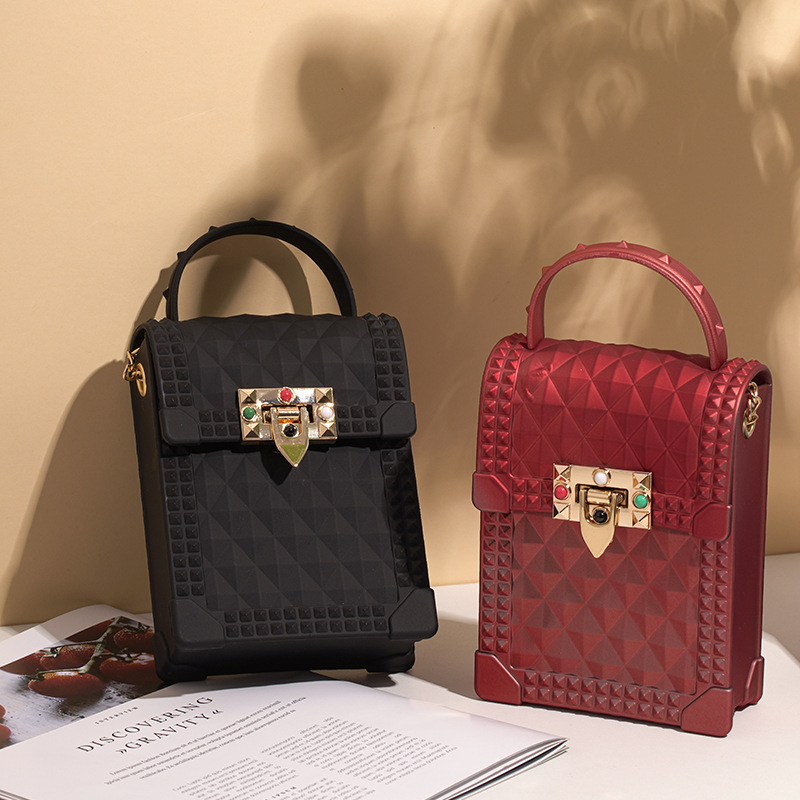 New mini women's bags, trendy foreign trade colorful jelly bags, PVC mobile phone bags, crossbody bags wholesale Application Scenario