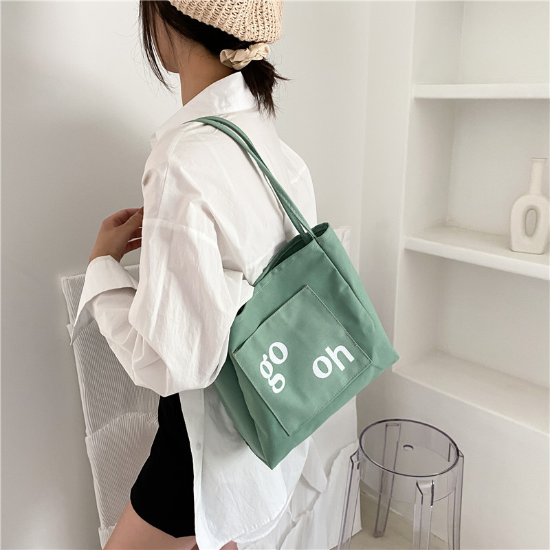 帆布女包实物图