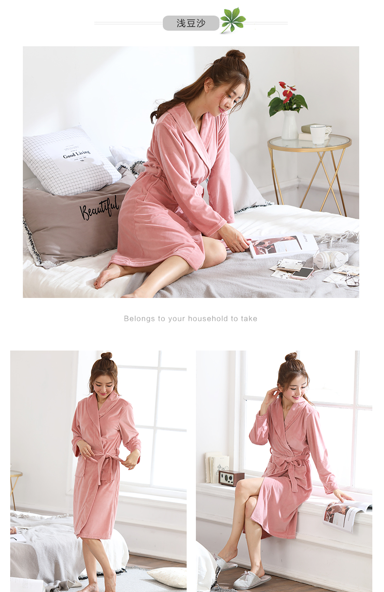 Coral velvet pajamas lovers autumn winter Spring and autumn flannel set homewear students