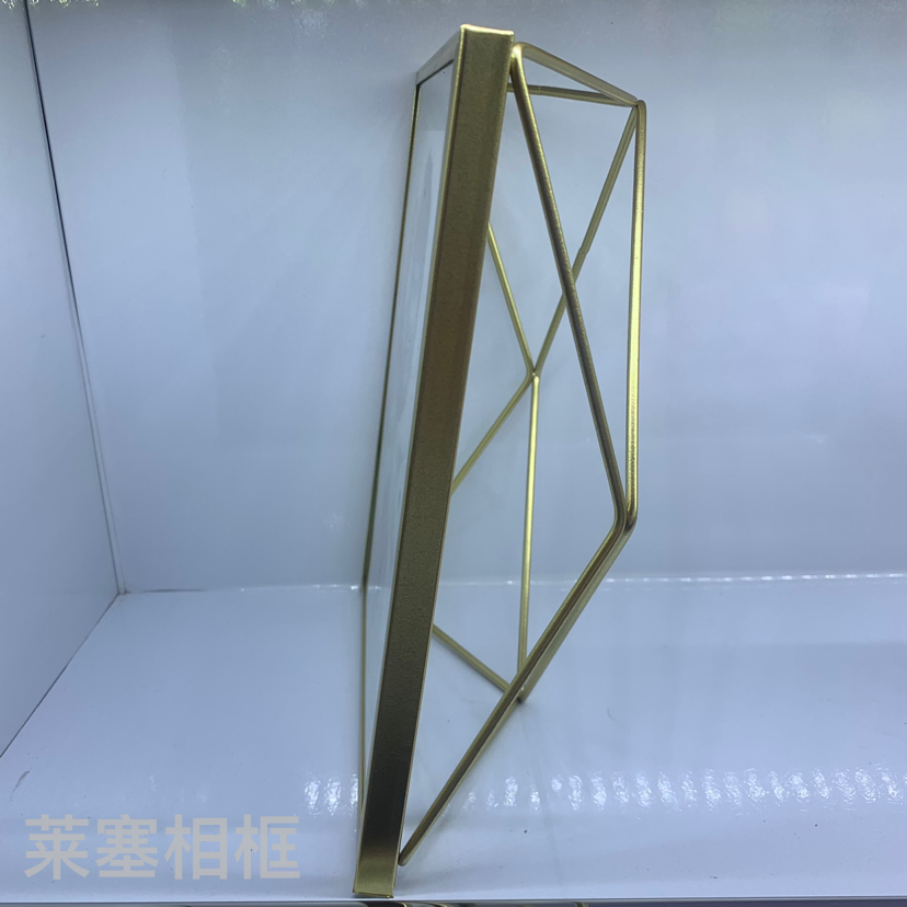 Soft Time Nordic geometric Glass creative decorative items, photos, home decoration gifts, handicrafts, metal photo frames details Picture