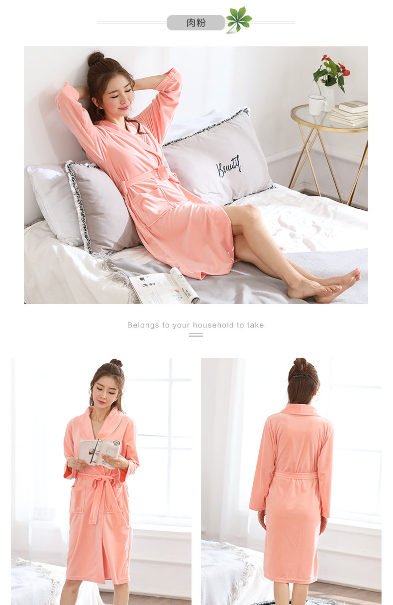 Coral velvet pajamas lovers autumn winter Spring and autumn flannel set homewear students