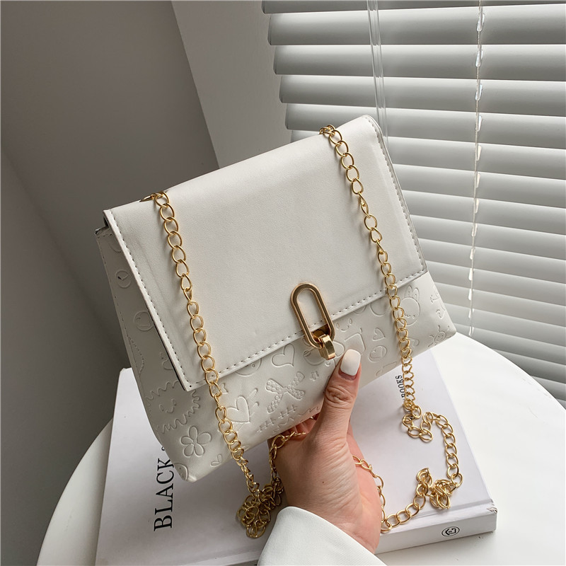 包包女2021新款时尚简约单肩包网红新款斜挎链条包设计感小包