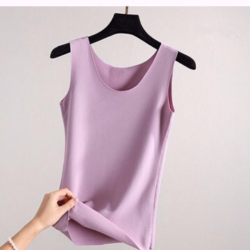 Women's seamless thermal vest, thin fleece vest, slimming elastic base underwear, autumn and winter vest details Picture