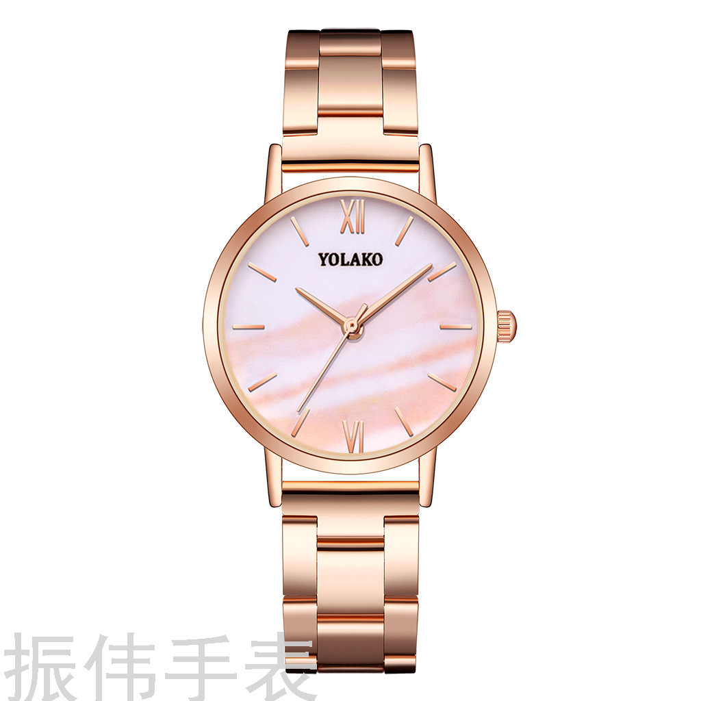 YOLAKO brand casual small green watch alloy steel band women's watch, elegant small dial fashionable watch wholesale Application Scenario