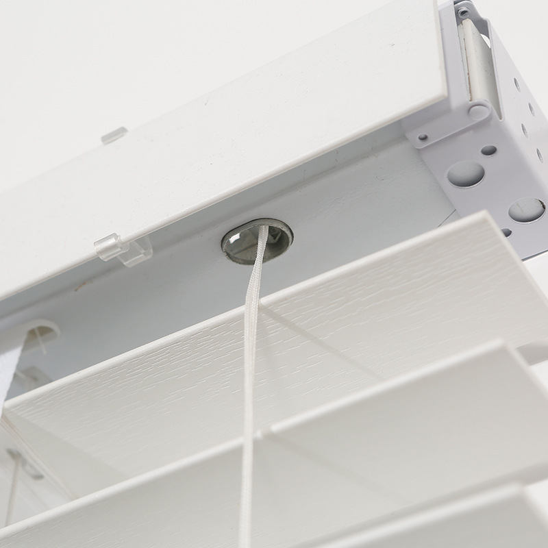 The manufacturer processes and customizes new Chinese-style PVC waterproof imitation wood blinds and roller blinds, as well as waterproof and light-blocking blinds for homestays and hotels details Picture