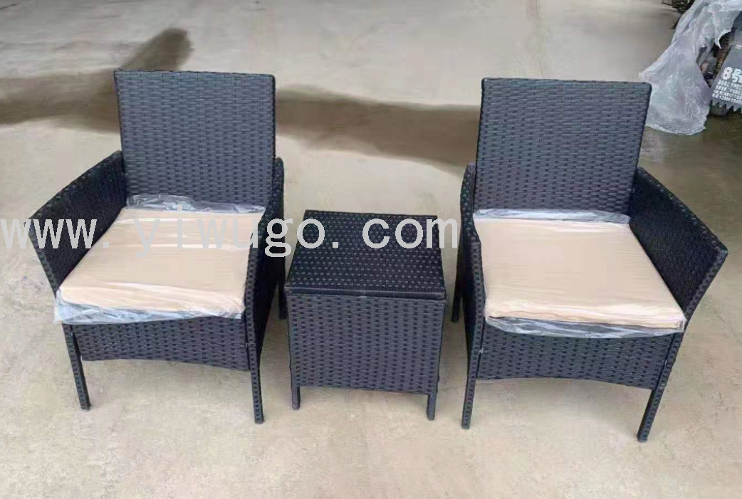 户外家具阳台编藤沙发三件套双人位茶几组合仿藤现货