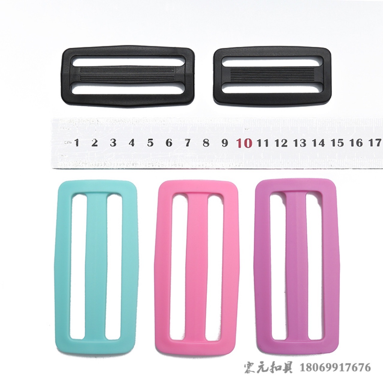 现货供应 大尺寸三档 方扣 瑜伽带塑料扣 7.8cm 6.0方扣 6.8cm