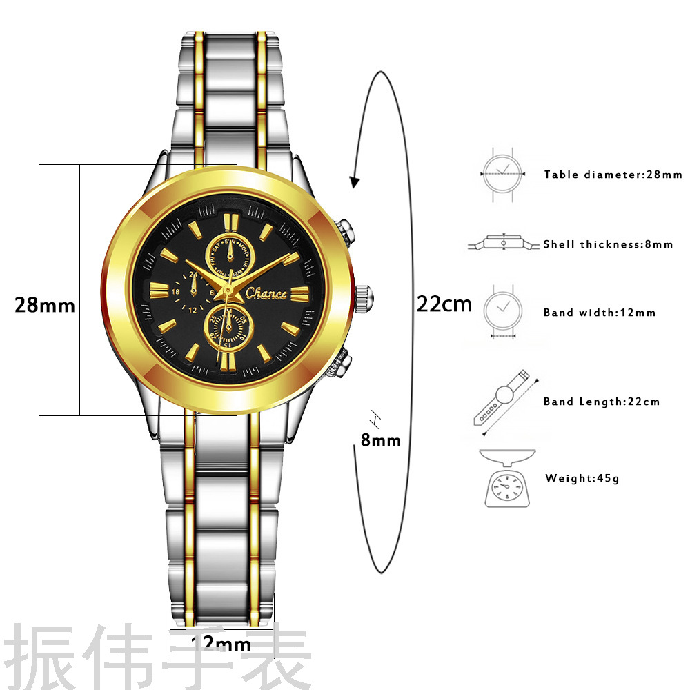 Simple and fashionable Women's steel band watches, business and casual wristwatches, direct sales from women's factory Specification image