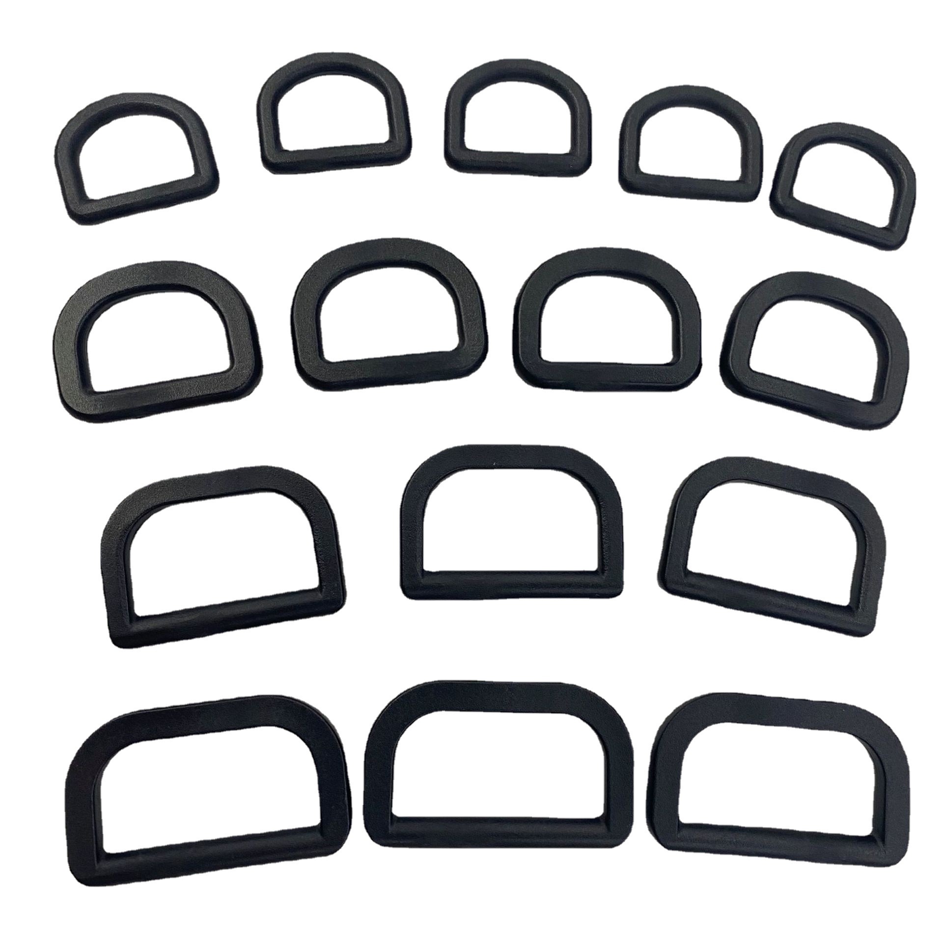 Plastic semi-circular D-shaped buckle, webbing buckle, shoulder strap buckle, hanging buckle, D-shaped ring buckle accessory for luggage, luxurious and thickened version Item Picture
