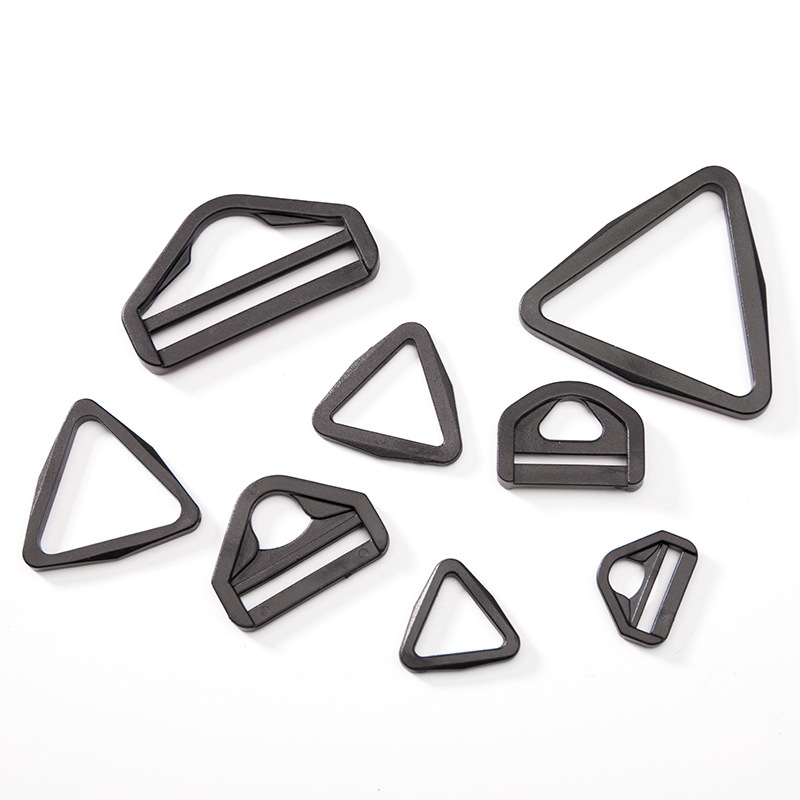 Plastic D-buckle semi-circular ring, pentagonal D-buckle triangular semi-circular ring, polyoxymethylene POM environmentally friendly inspection needle semi-circular ring 2.5 details Picture