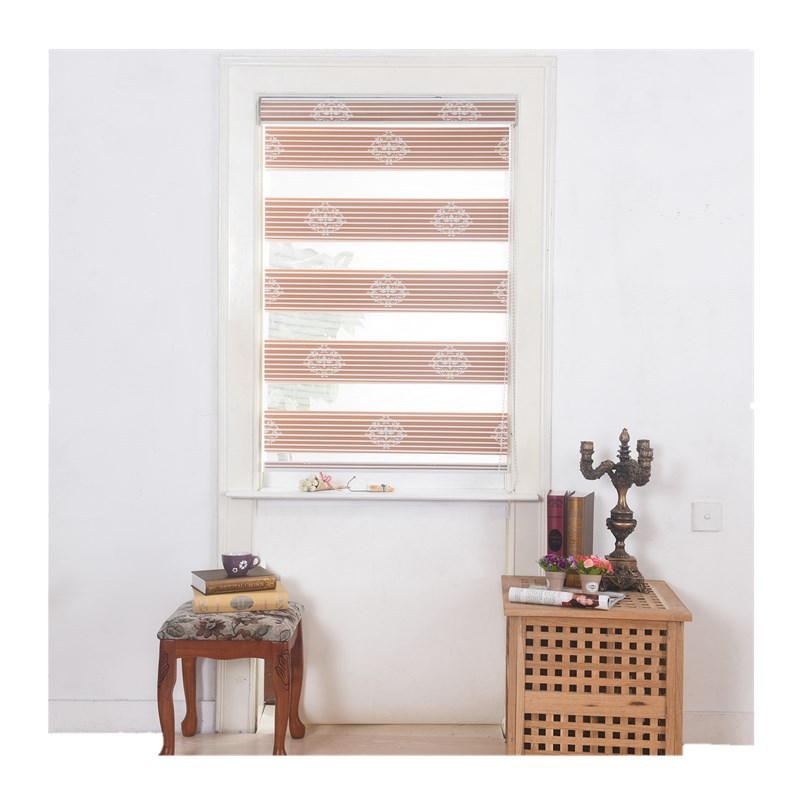 Spot double jacquard electric soft gauze curtain modern simple blackout roller curtain fabric hotel study printed curtain Item Picture