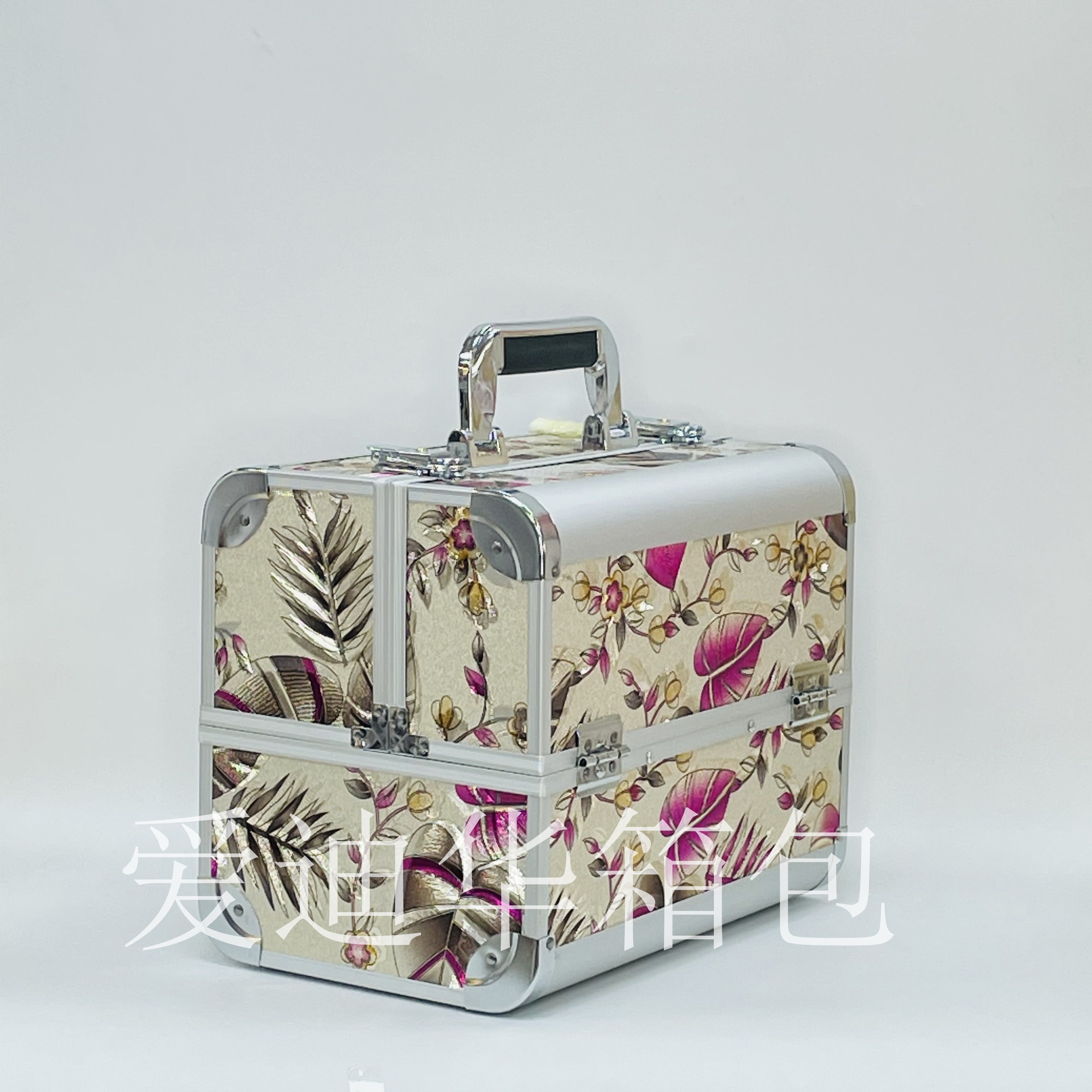 New tree-leaf-patterned portable multi-functional storage box for beauty, makeup, eyelash and nail care