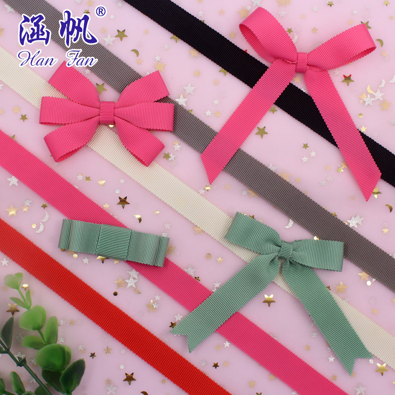 1.5cm multicolor polyester hat band manufacturers large discount gift box decoration can be made of pure yarn-dyed ribbon bow thumbnail
