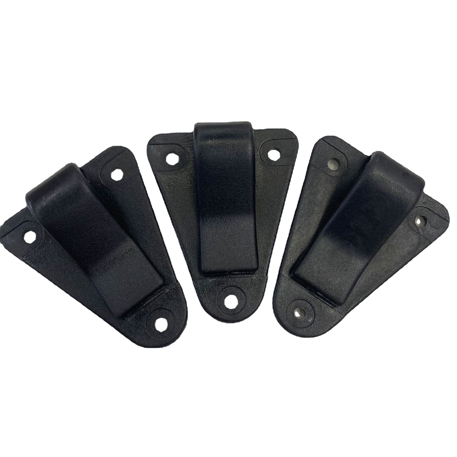 Wholesale of plastic triangular plate hook back clip perforated hook, plastic bag accessories POM polyoxymethylene large hook Item Picture