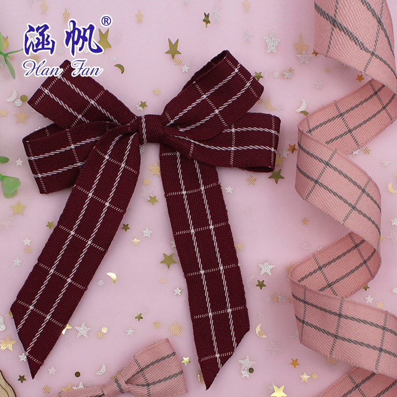 8 minutes 2.5cm Scotland big box ribbon wedding handmade silk belt butterfly knot silk belt factory direct sales thumbnail