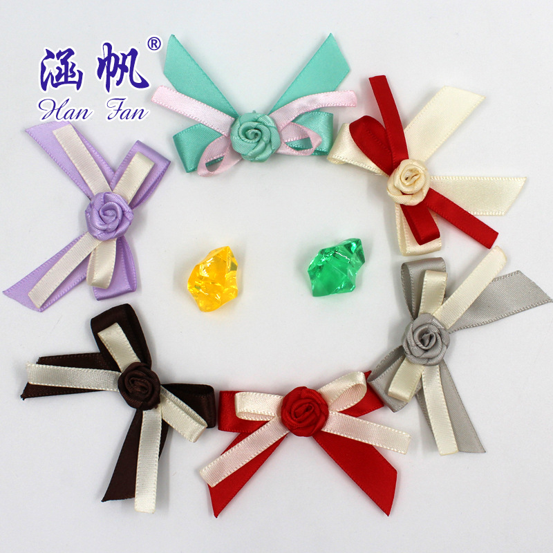 双层粘花蝴蝶结礼盒包装 服装装饰 婚礼专用 厂家直销