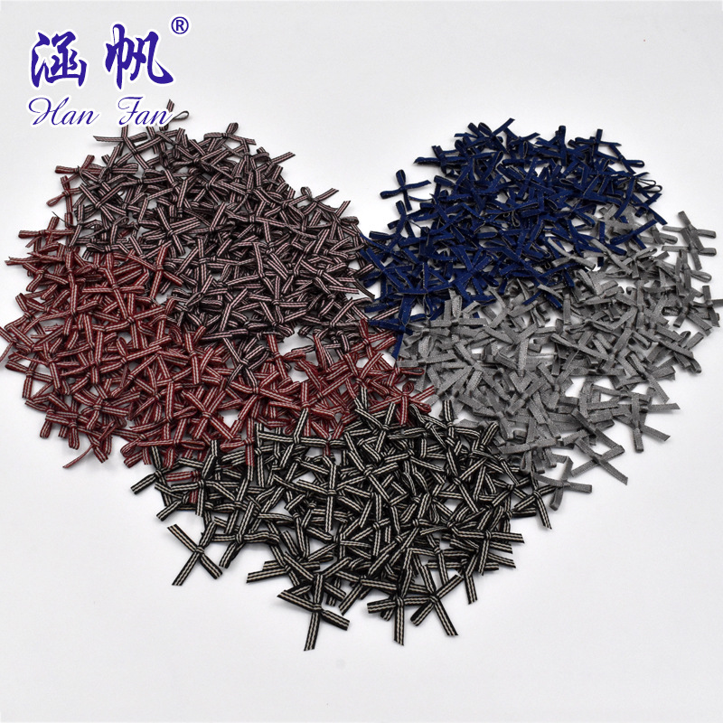 1 minute 0.3CM wide multi-color hand-tied bow clothing and accessory gift box decoration factory direct sales details Picture