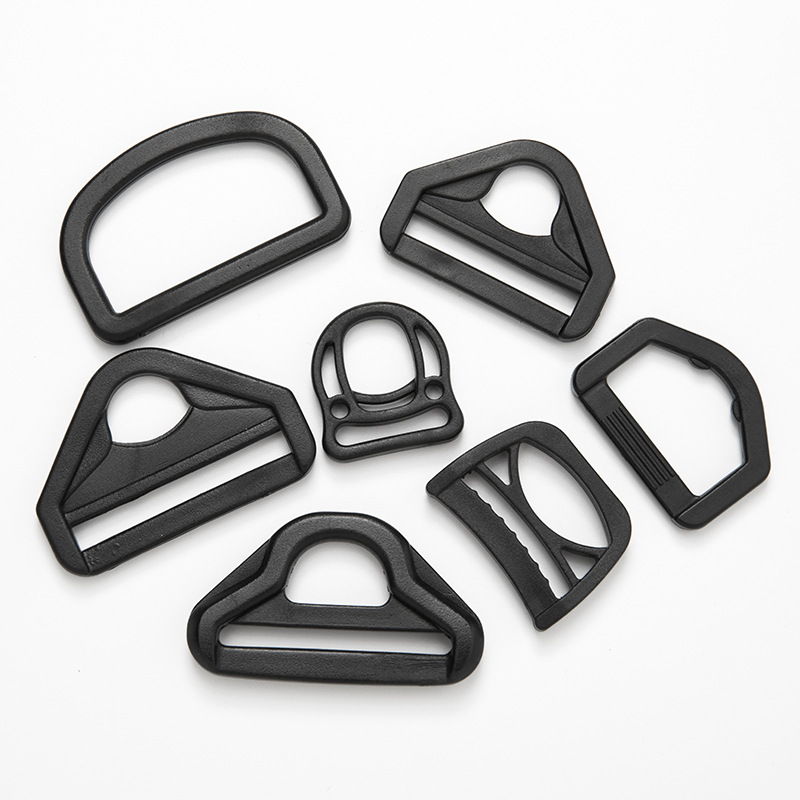Wholesale supply of plastic D-buckle semi-circular rings, pentagonal D-buckle, triangular buckle semi-circular rings, polyoxymethylene (POM) environmental protection inspection needles details Picture