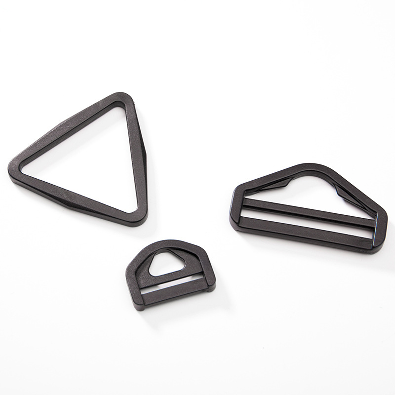 Plastic D-buckle semi-circular ring, pentagonal D-buckle triangular semi-circular ring, polyoxymethylene POM environmentally friendly inspection needle semi-circular ring 2.5 Item Picture