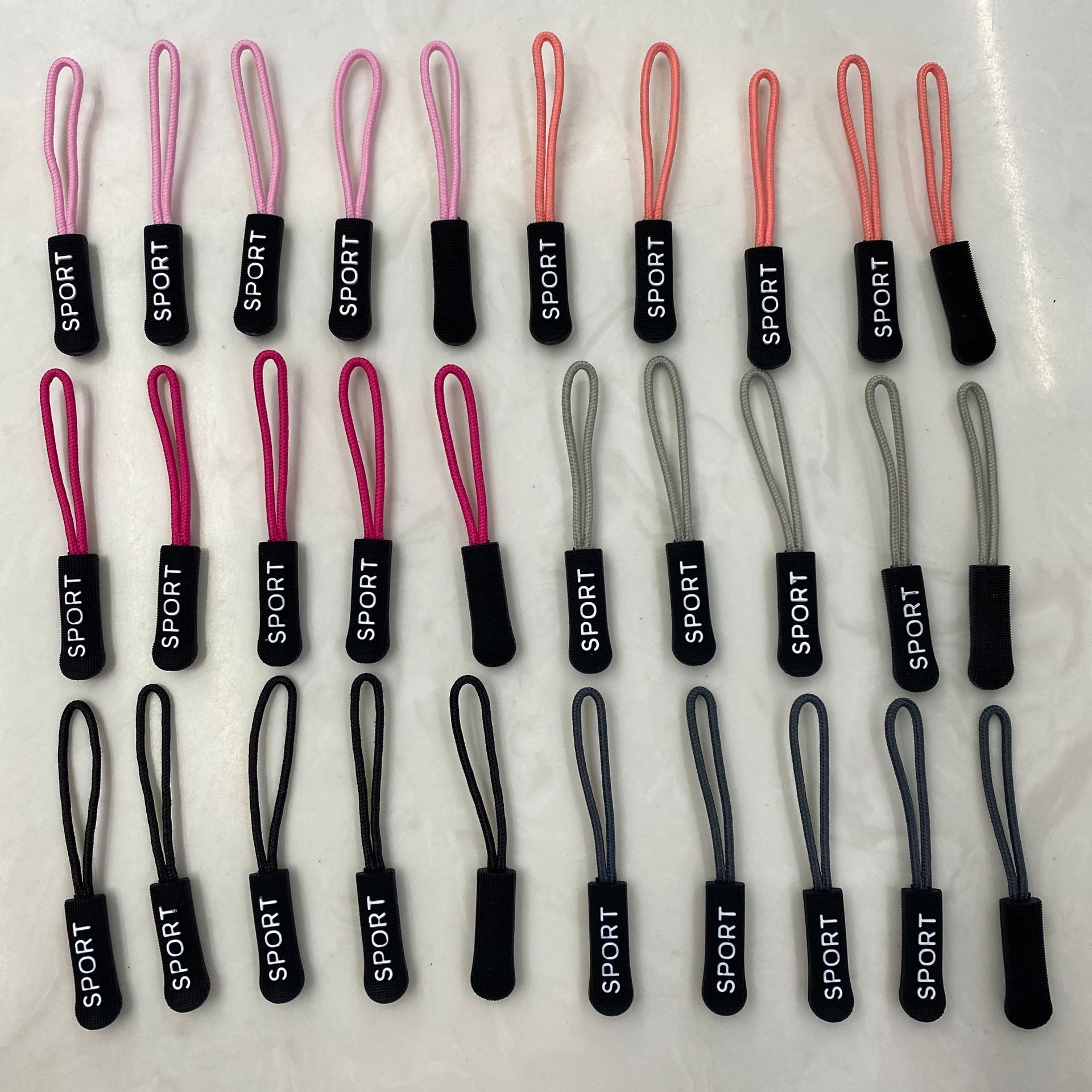 Clothing plastic zipper head tail zipper bag tail rope PVC PU tail leather strip spot wholesale