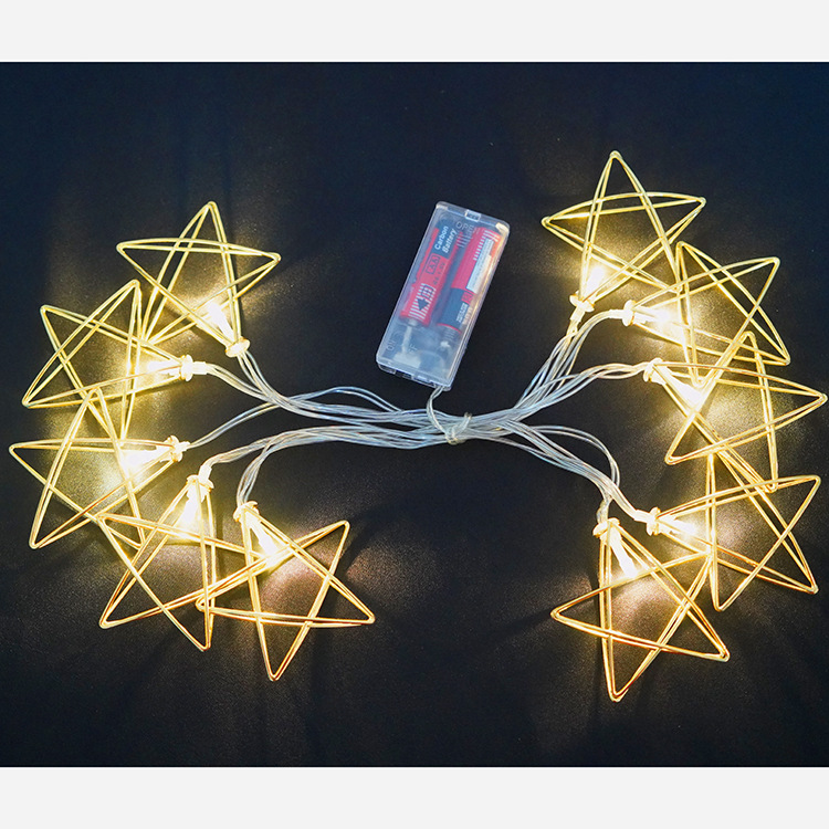 The new LED metal material star light string for Ramadan home living room festival decoration patterns can be customized Specification image